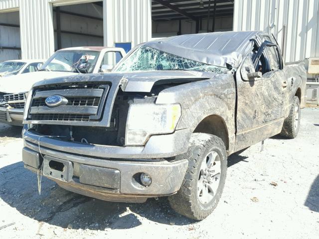 1FTFX1CF9DKG38379 - 2013 FORD F150 SUPER GRAY photo 2