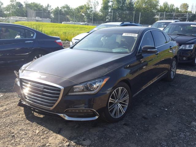 KMHGN4JE5JU241396 - 2018 GENESIS G80 BASE BLACK photo 2