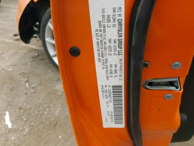 1C3CDFBAXDD171139 - 2013 DODGE DART SXT ORANGE photo 10