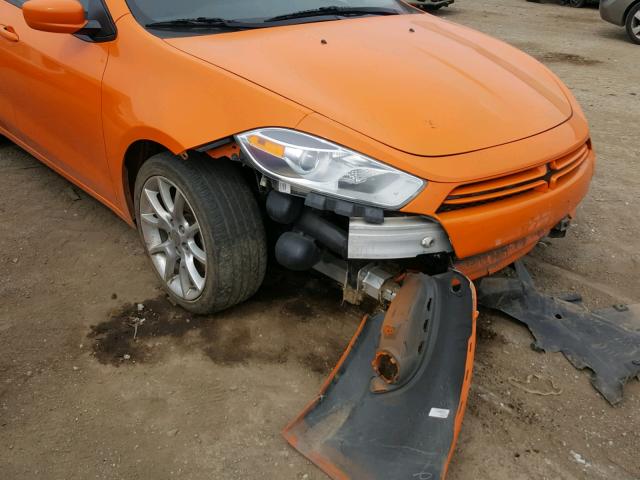 1C3CDFBAXDD171139 - 2013 DODGE DART SXT ORANGE photo 9