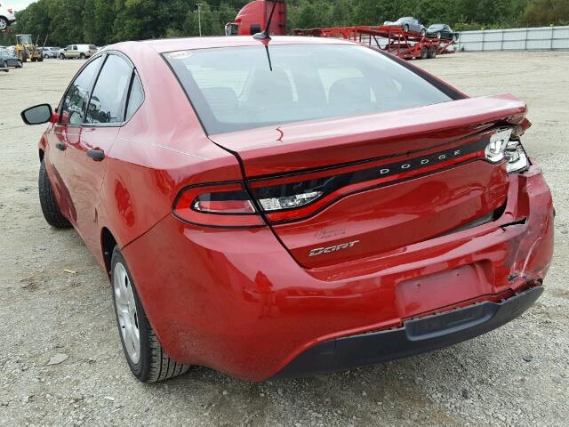 1C3CDFAA2DD241718 - 2013 DODGE DART SE RED photo 3