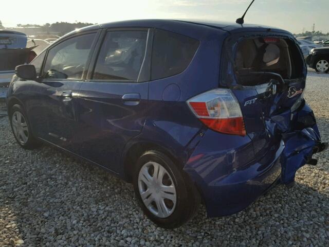 JHMGE8H24AS027050 - 2010 HONDA FIT BLUE photo 3