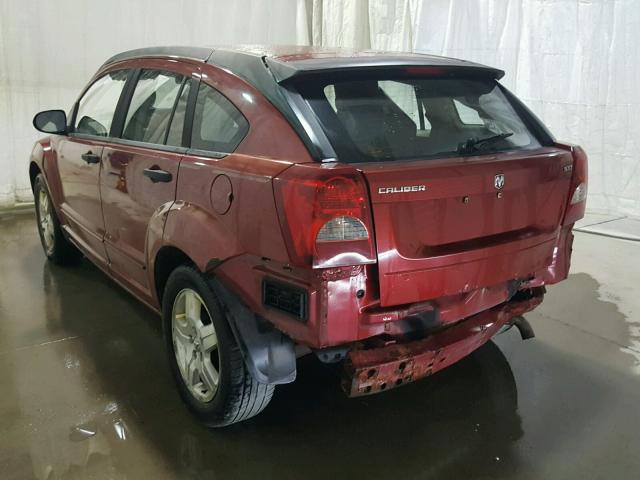 1B3HB48B67D598321 - 2007 DODGE CALIBER SX RED photo 3