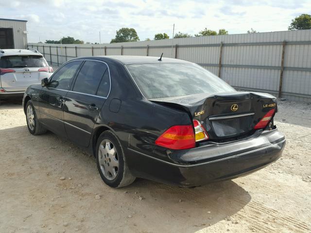 JTHBN30F420060672 - 2002 LEXUS LS 430 BLACK photo 3