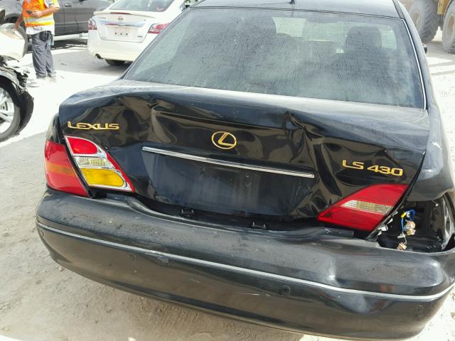 JTHBN30F420060672 - 2002 LEXUS LS 430 BLACK photo 9