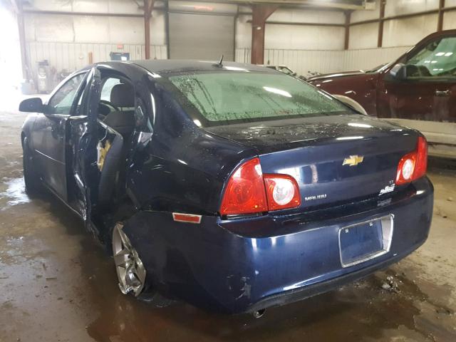 1G1ZH57B494162328 - 2009 CHEVROLET MALIBU 1LT BLUE photo 3
