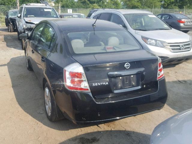 3N1AB61E18L721988 - 2008 NISSAN SENTRA 2.0 BLACK photo 3