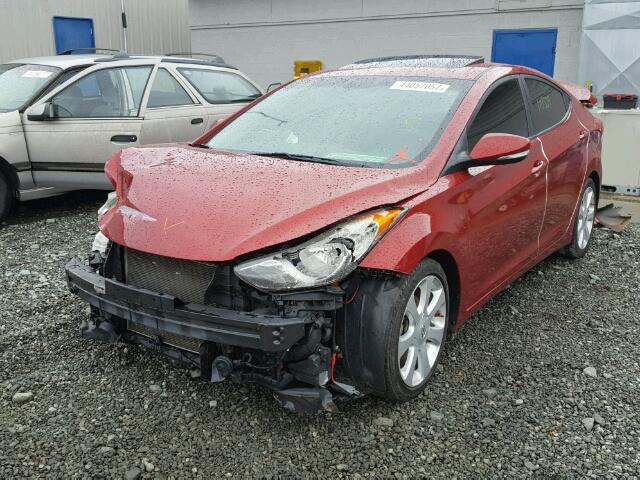 5NPDH4AE2DH290620 - 2013 HYUNDAI ELANTRA GL RED photo 2