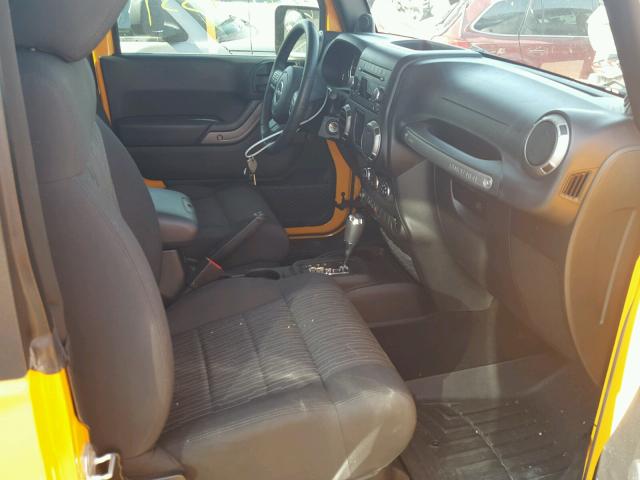 1C4AJWAG7CL222909 - 2012 JEEP WRANGLER S 黄色 照片 5