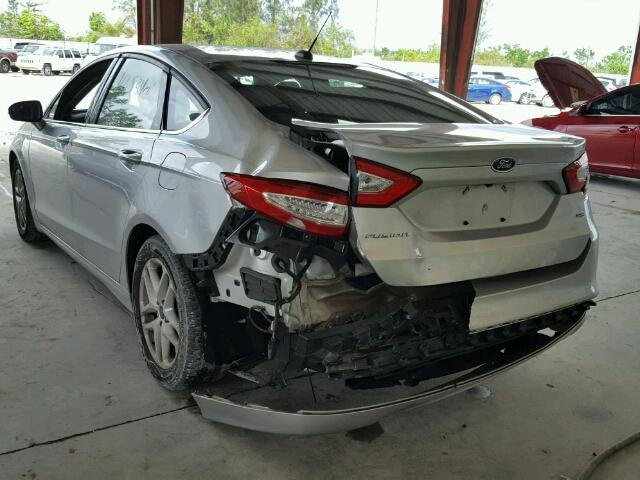 3FA6P0H76GR233940 - 2016 FORD FUSION SE SILVER photo 3