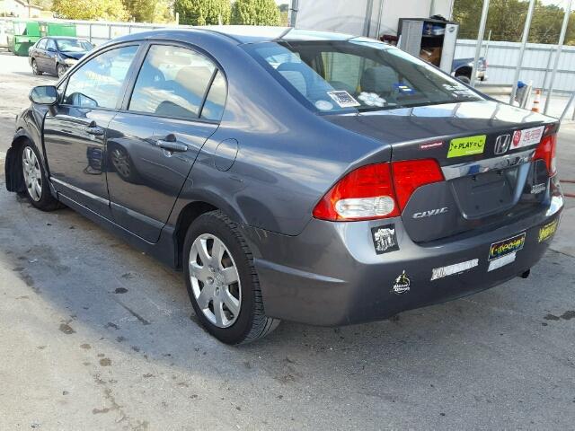 2HGFA1F56AH324892 - 2010 HONDA CIVIC LX GRAY photo 3