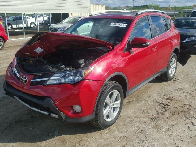 2T3WFREV9EW098840 - 2014 TOYOTA RAV4 RED photo 2