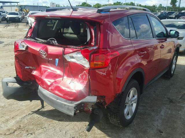 2T3WFREV9EW098840 - 2014 TOYOTA RAV4 RED photo 4