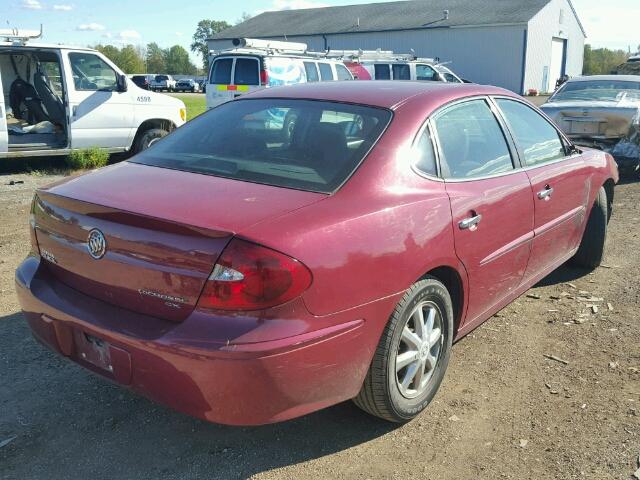 2G4WD532551212442 - 2005 BUICK LACROSSE C RED photo 4