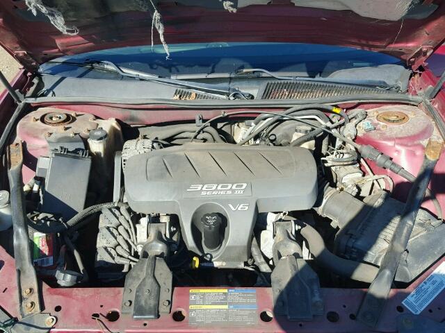2G4WD532551212442 - 2005 BUICK LACROSSE C RED photo 7