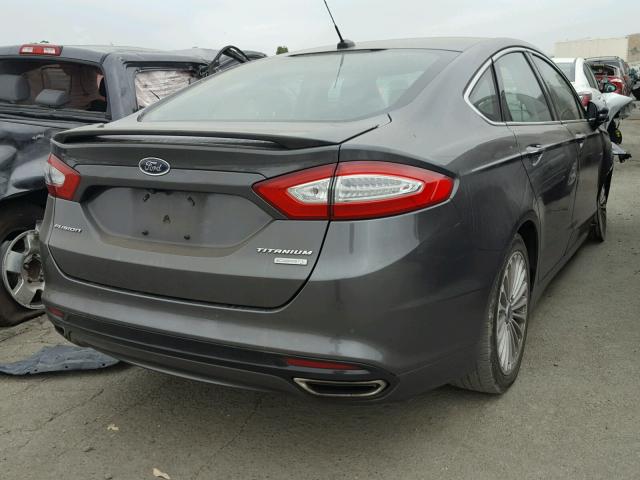 3FA6P0K92GR175402 - 2016 FORD FUSION TIT GRAY photo 4