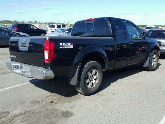 1N6AD06W45C423378 - 2005 NISSAN FRONTIER K BLACK photo 4