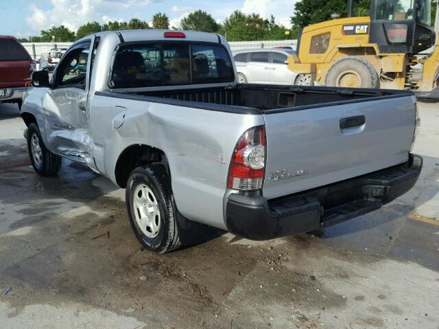 5TENX22N99Z666261 - 2009 TOYOTA TACOMA SILVER photo 3