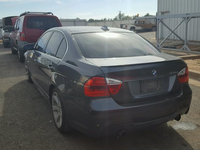 WBAVB73508KY65127 - 2008 BMW 335 I GRAY photo 3