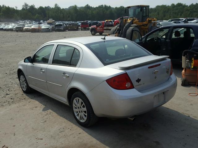 1G1AT58H897193417 - 2009 CHEVROLET COBALT LT SILVER photo 3