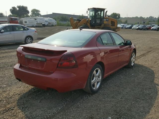 2G2WC55C381117190 - 2008 PONTIAC GRAND PRIX RED photo 4