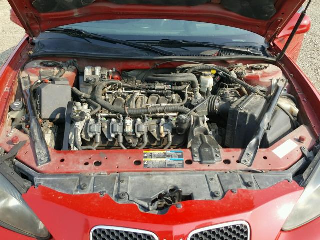 2G2WC55C381117190 - 2008 PONTIAC GRAND PRIX RED photo 7