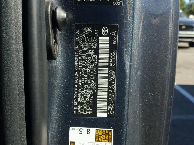 JTKDE177170172262 - 2007 TOYOTA SCION TC 石墨色 照片 10