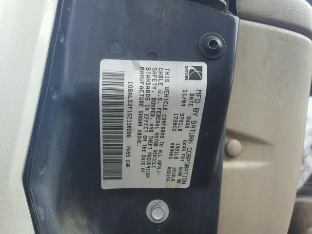1G8AL52F15Z130506 - 2005 SATURN ION LEVEL TAN photo 10