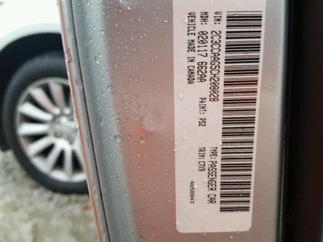 2C3CCAAG5CH208028 - 2012 CHRYSLER 300 SILVER photo 10