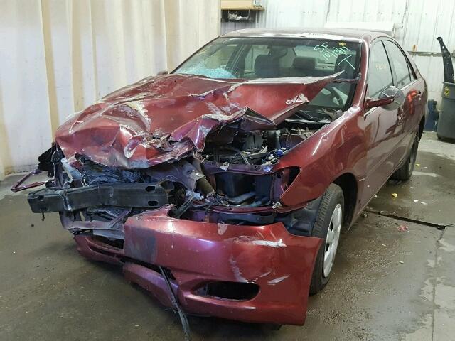 4T1BE32K02U080563 - 2002 TOYOTA CAMRY LE BURGUNDY photo 2