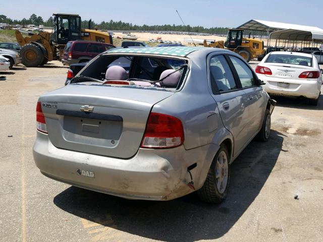 KL1TD52695B305600 - 2005 CHEVROLET AVEO BASE Күміс фото 4