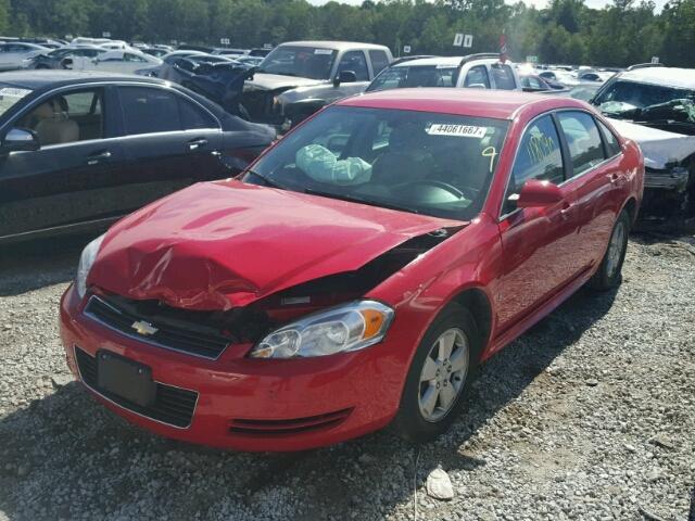 2G1WT57K291217968 - 2009 CHEVROLET IMPALA 1LT RED photo 2