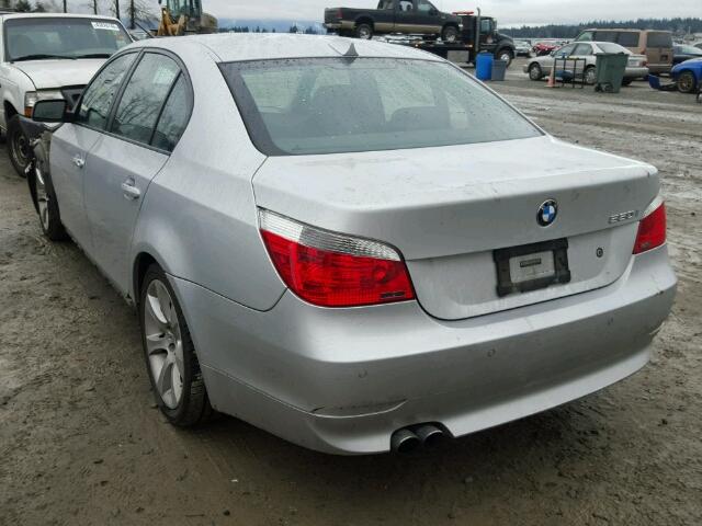 WBANB53517CP05805 - 2007 BMW 550 I SILVER photo 3