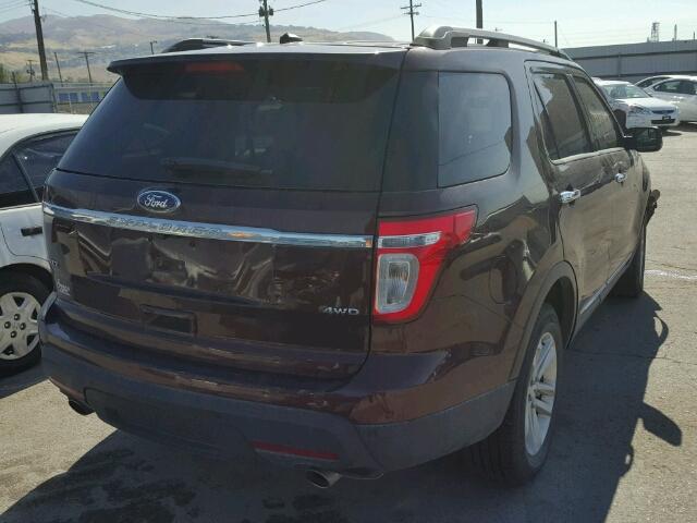 1FMHK8D83CGA64939 - 2012 FORD EXPLORER X BROWN photo 4