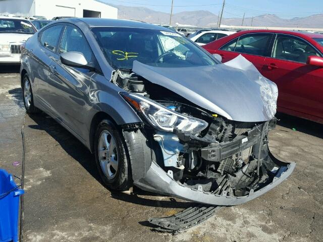 5NPDH4AEXFH560955 - 2015 HYUNDAI ELANTRA SILVER photo 1