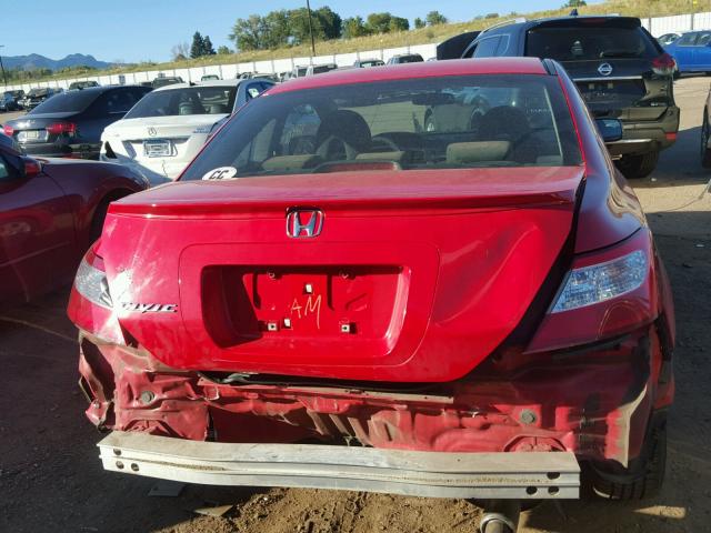 2HGFG11847H531273 - 2007 HONDA CIVIC EX RED photo 9