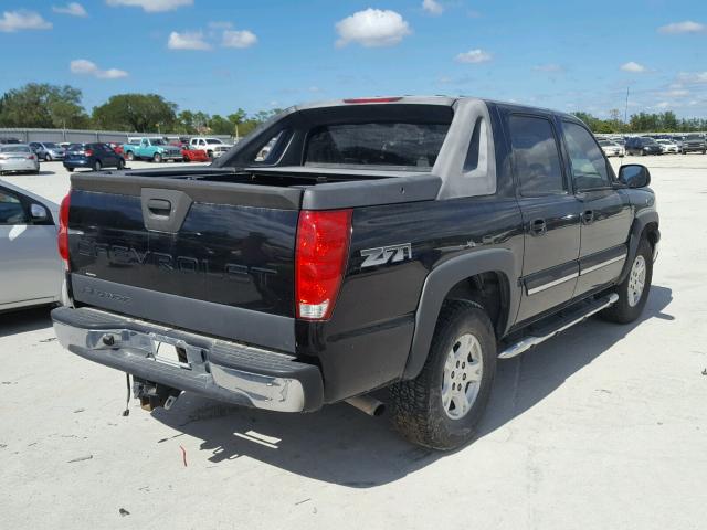 3GNEK12T04G237237 - 2004 CHEVROLET AVALANCHE BLACK photo 4