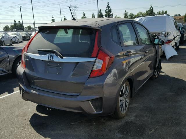 3HGGK5H86FM723133 - 2015 HONDA FIT EX GRAY photo 4