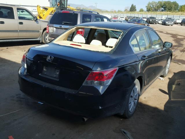 1HGCP26339A144267 - 2009 HONDA ACCORD LX BLACK photo 4