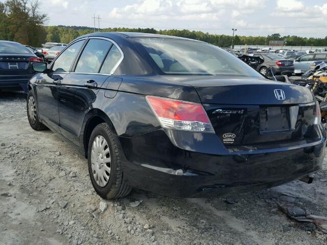 1HGCP26389A170704 - 2009 HONDA ACCORD LX BLACK photo 3