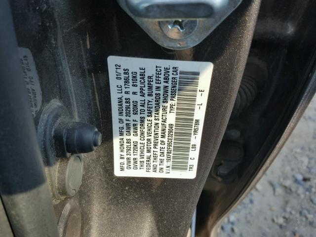 19XFB2F95CE329049 - 2012 HONDA CIVIC EXL 灰色 照片 10