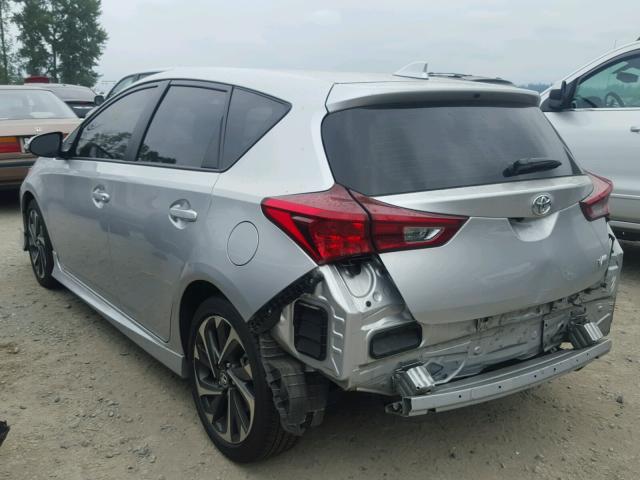 JTNKARJE6HJ528633 - 2017 TOYOTA COROLLA IM SILVER photo 3