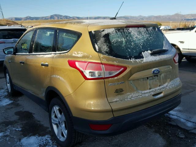 1FMCU0F78EUE22258 - 2014 FORD ESCAPE S TAN photo 3