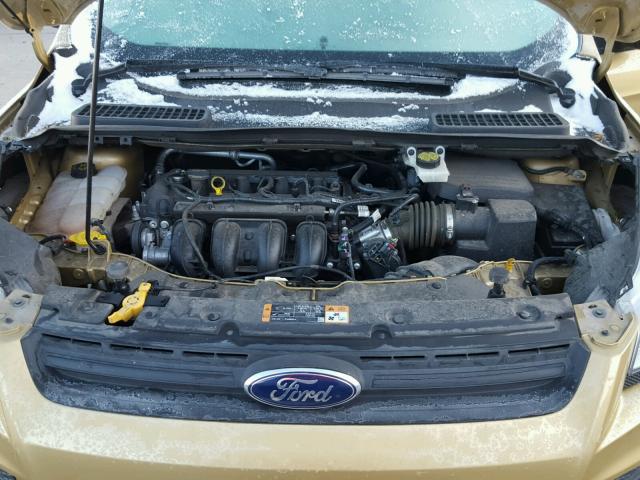 1FMCU0F78EUE22258 - 2014 FORD ESCAPE S TAN photo 7