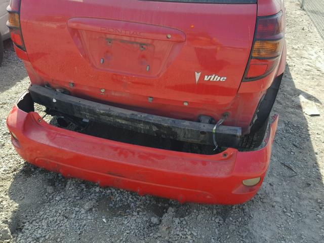 5Y2SL63855Z461704 - 2005 PONTIAC VIBE RED photo 9