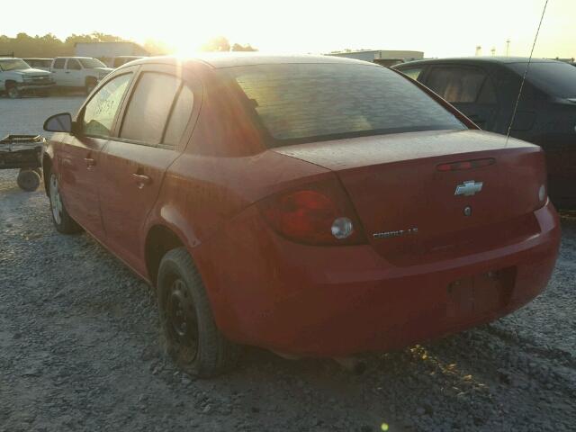 1G1AK55F277281592 - 2007 CHEVROLET COBALT LS RED photo 3