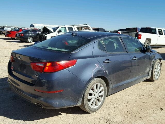 5XXGM4A71FG364134 - 2015 KIA OPTIMA LX BLUE photo 4