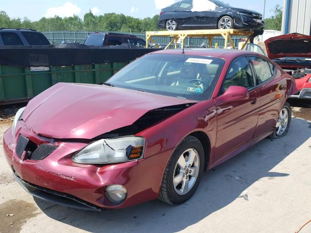 2G2WS522851159347 - 2005 PONTIAC GRAND PRIX RED photo 2