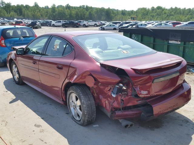 2G2WS522851159347 - 2005 PONTIAC GRAND PRIX RED photo 3