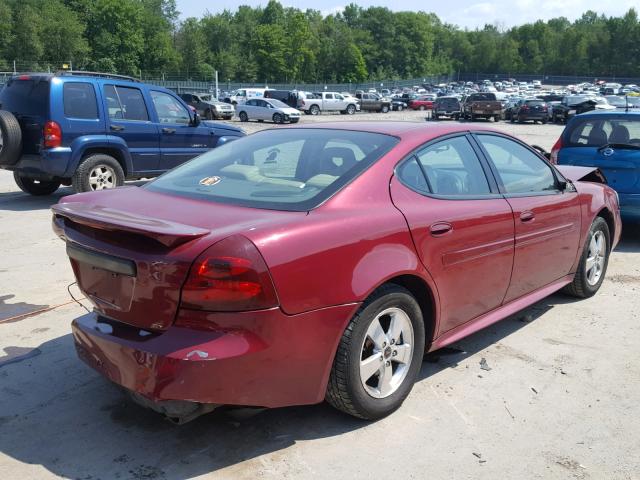 2G2WS522851159347 - 2005 PONTIAC GRAND PRIX RED photo 4